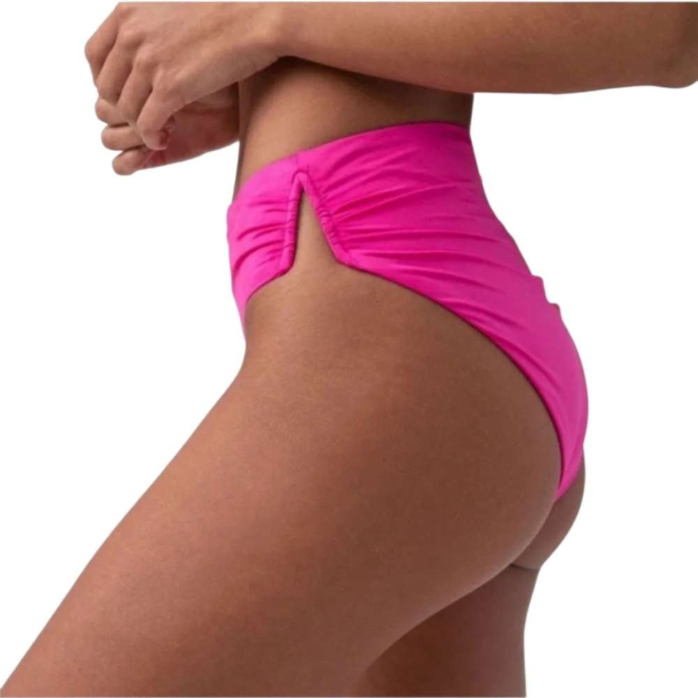 Trina Turk Monaco Solid High Waist Bottom Pink Size 4 - Picture 12 of 16